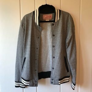 Unisex grey bomber jacket